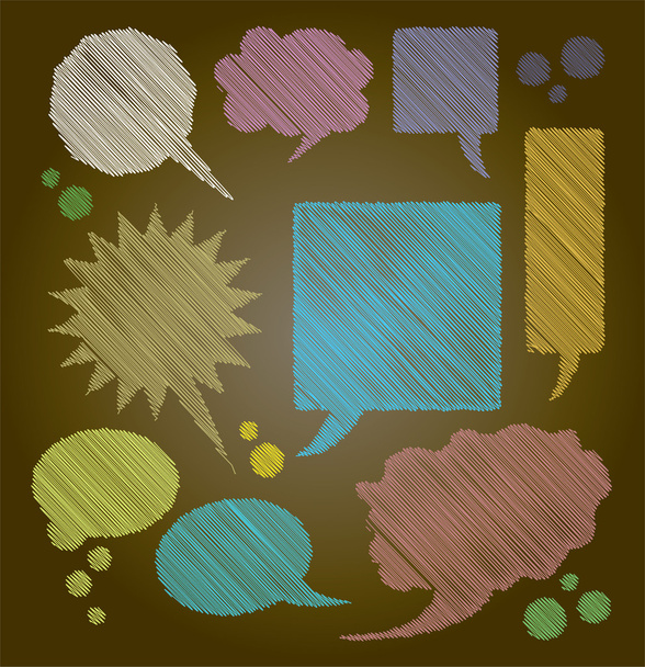 Burbujas de color para texto
 - Vector, Imagen