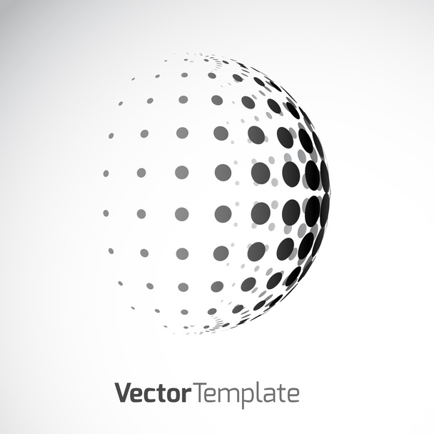 Abstract Globe Logo Template - Vektör, Görsel