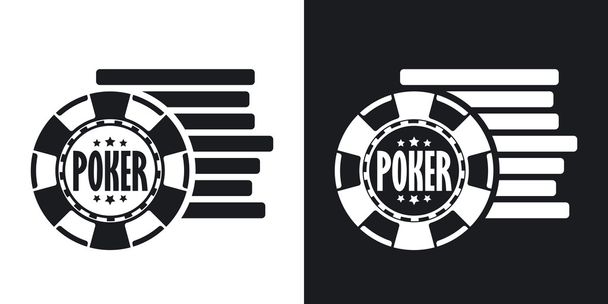poker chips icons set.   - Vector, Image