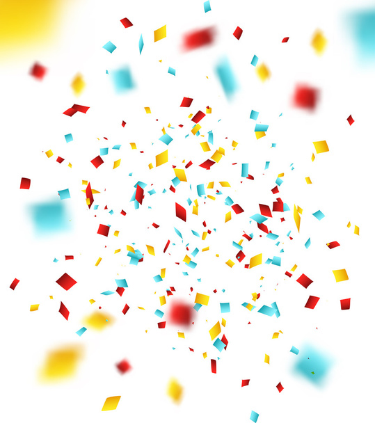 barevné konfety na bílém  - Vektor, obrázek
