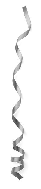 Grey ribbon on a white  - Фото, зображення