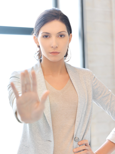 Young woman making stop gesture - Photo, Image