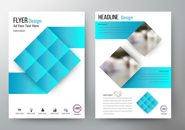 Flyer design Layout Template Vector Brochure. For annual report  - Vector, Image