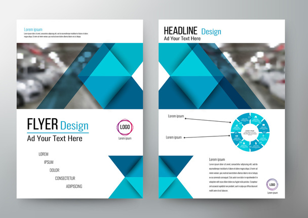 El ilanı tasarım düzen şablonu vektör broşür. Faaliyet Raporu  - Vektör, Görsel