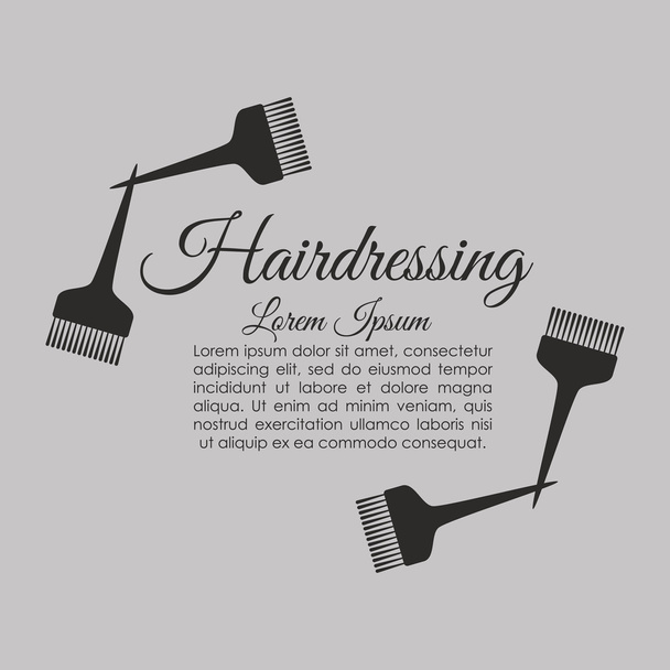 Friseurladen. Haarpflegekonzept. Vereinzelte Illustration - Vektor, Bild