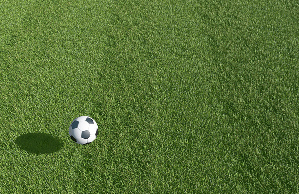 Voetbal, voetbal veld achtergrond  - Foto, afbeelding
