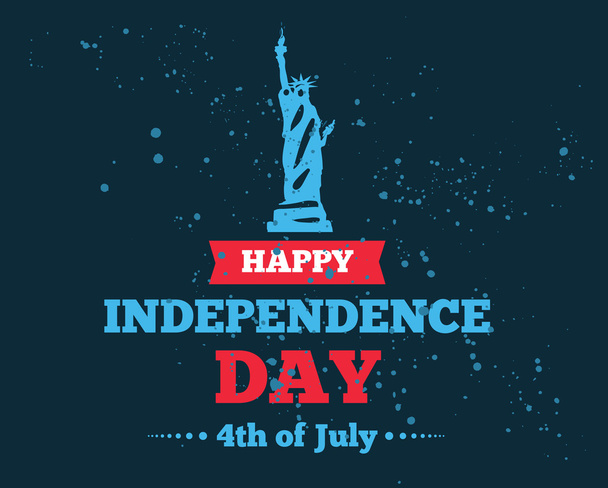 July fourth, United Stated independence day greeting. - Vector, afbeelding