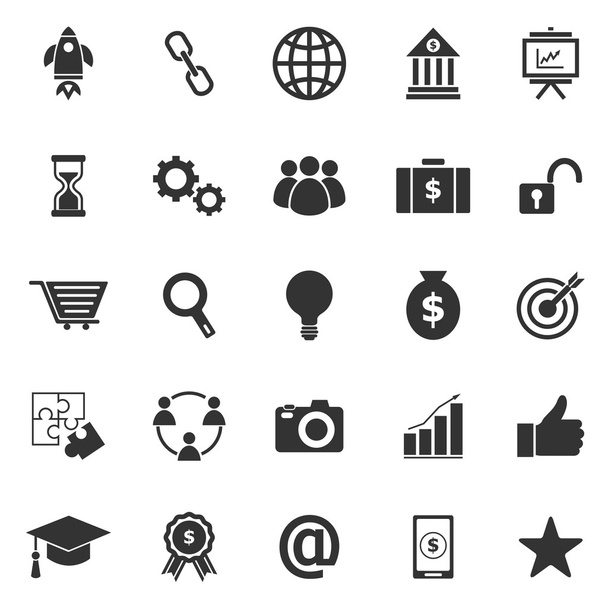 Ícones de inicialização no fundo branco
 - Vetor, Imagem