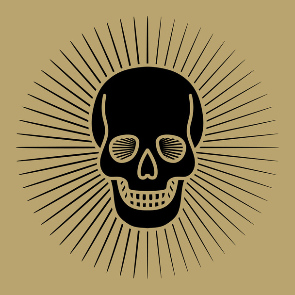 Skull logo design template - Vector, imagen