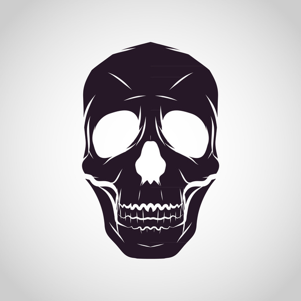 Skull logo design template - Vector, imagen