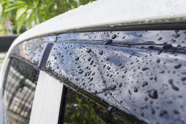 close up raindrops on car and glass  - Foto, immagini