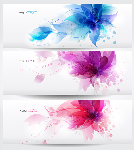 Flower vector background brochure template. - Вектор, зображення