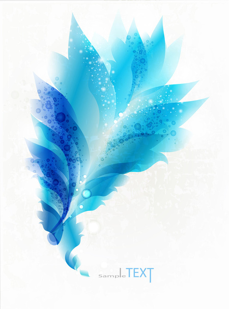 Abstract floral blue elements for design - ベクター画像