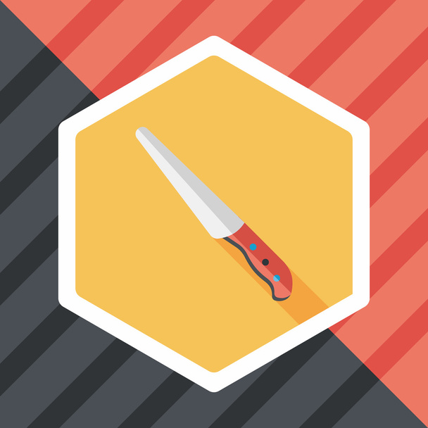 kitchenware knife flat icon with long shadow,eps10 - Vector, afbeelding