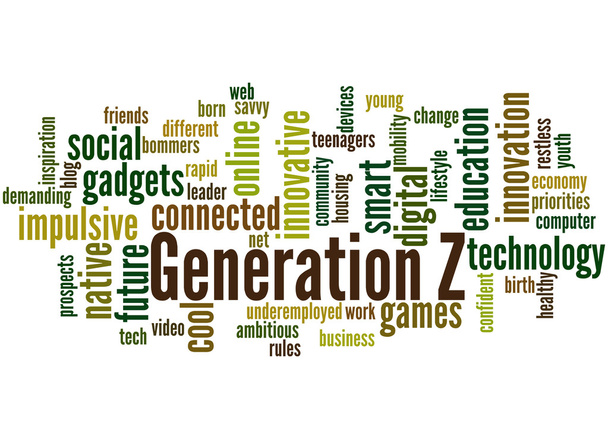 Generación Z, concepto de nube de palabras 2
 - Foto, Imagen