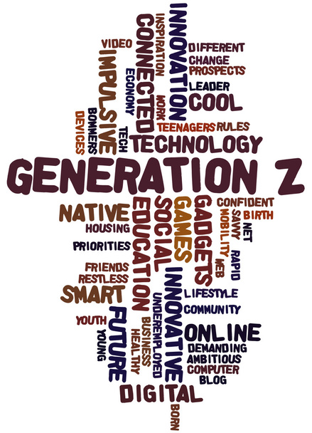 Generazione Z, concetto di word cloud 3
 - Foto, immagini