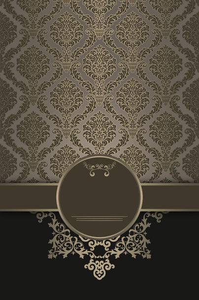 Decorative background with vintage patterns and frame. - 写真・画像