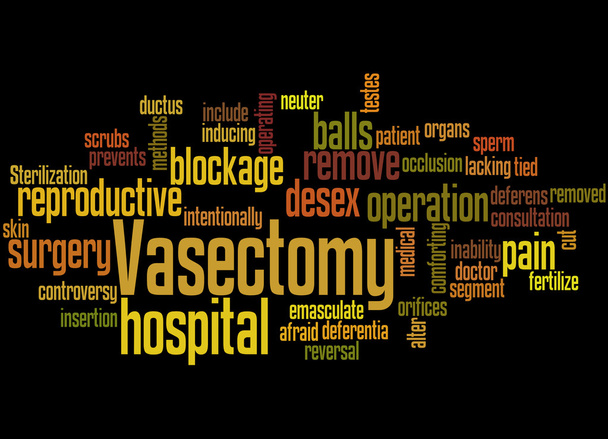 Vasectomy, λέξη έννοια σύννεφο 5 - Φωτογραφία, εικόνα