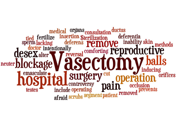 Vasectomy, σύννεφο λέξη έννοια 7 - Φωτογραφία, εικόνα