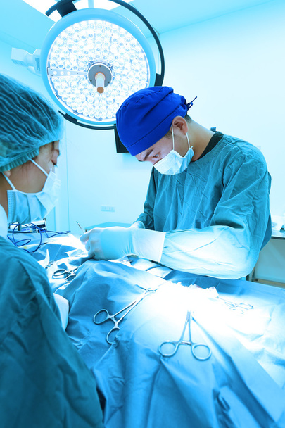 two veterinarian surgeons in operating room - Foto, imagen
