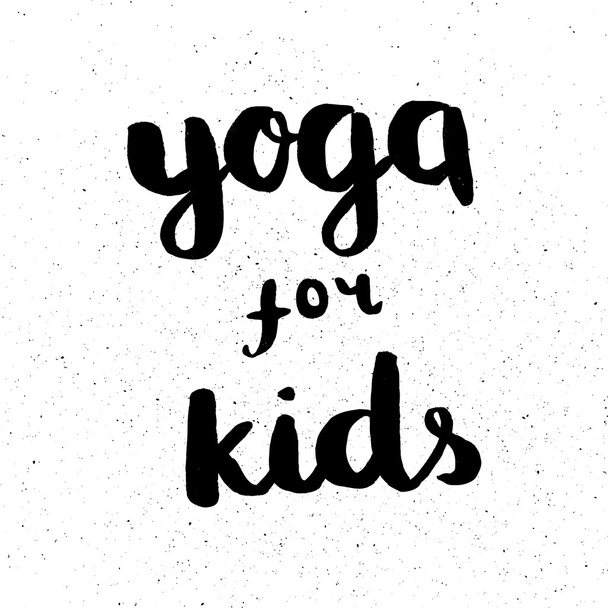 Plakat z cytatami napis jogi dla dzieci. - Wektor, obraz