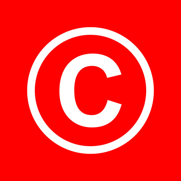 Copyright-teken illustratie - Vector, afbeelding