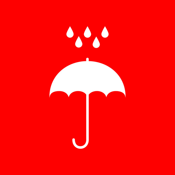 Regenschirm mit Wassertropfen - Vektor, Bild