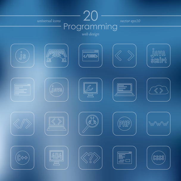 Set of programming icons - Vector, Image