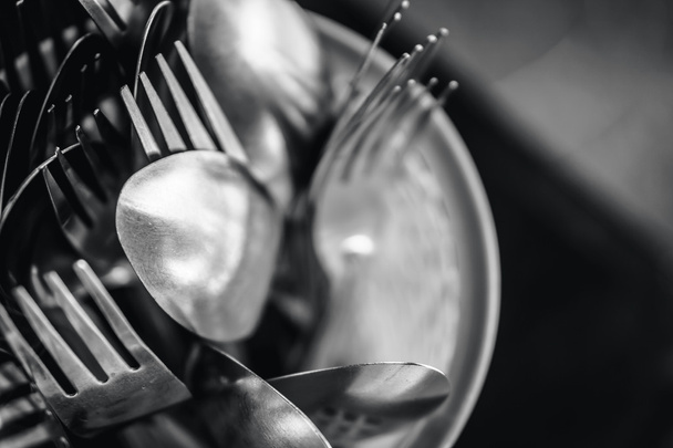 tenedor y cuchara - Foto, Imagen