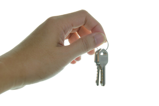 Hand houden huis sleutels - Foto, afbeelding