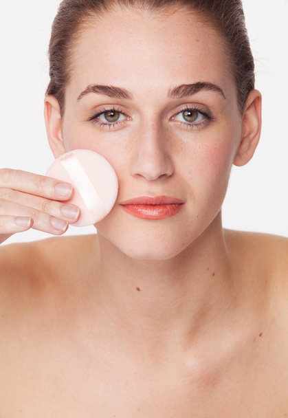 concept of facial cleansing and makeup removal for natural beauty - Foto, imagen