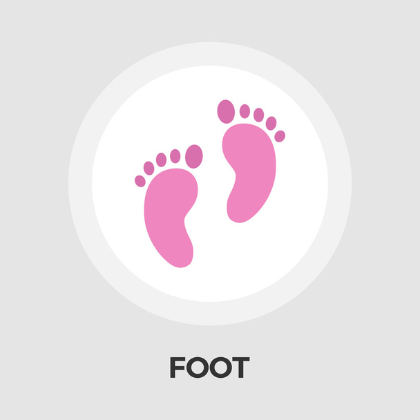 Foot vector flat icon - Vector, Image