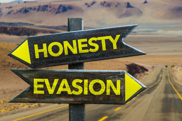 Honestidad - Cruce de evasión
 - Foto, imagen