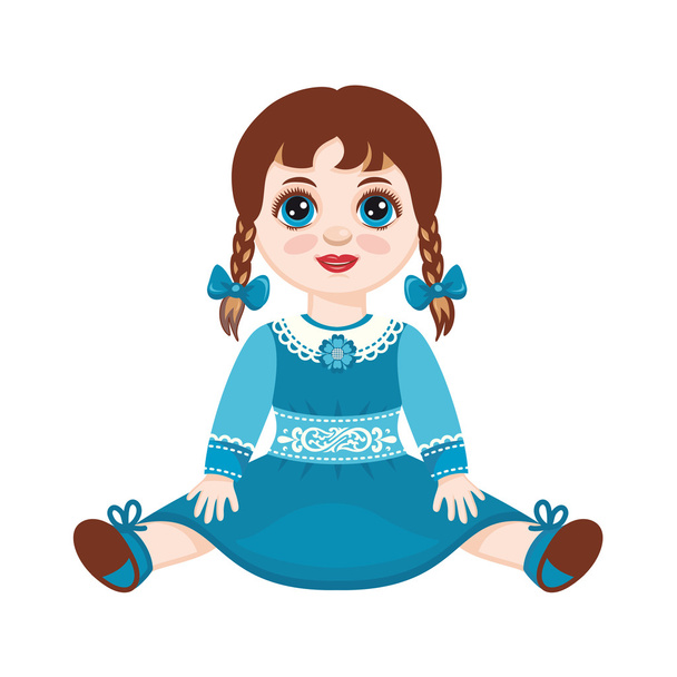 Doll. Children's toy.  - Vector, Image