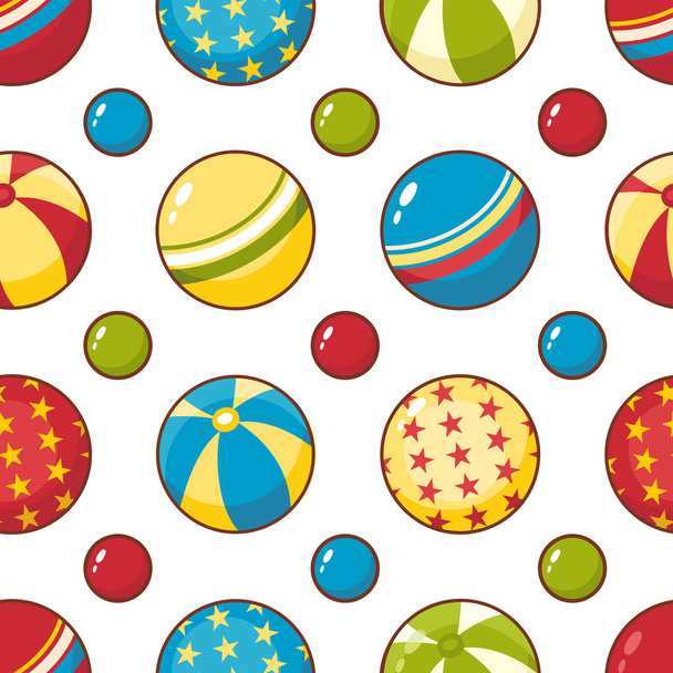 Balls. Seamless pattern. - Vector, imagen