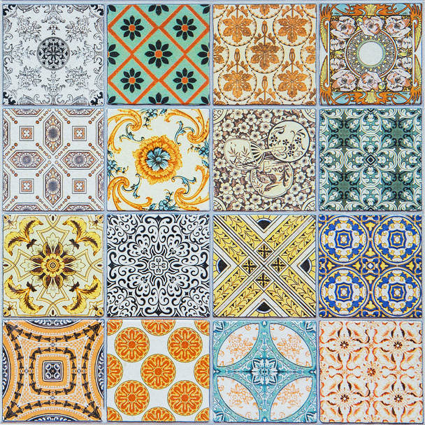 modelli di piastrelle di ceramica dal Portogallo. - Foto, immagini