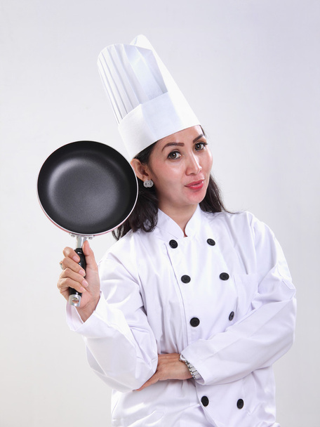 Professionale chef femminile posa
 - Foto, immagini