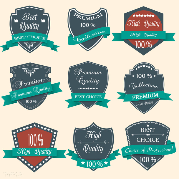 Vector set of Premium Quality labels - Vector, Image
