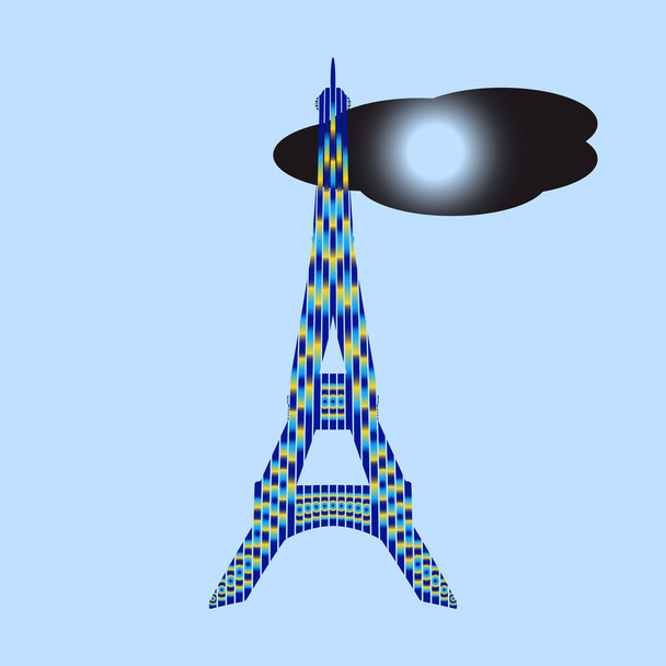 Technology image of Paris - Vector, Image