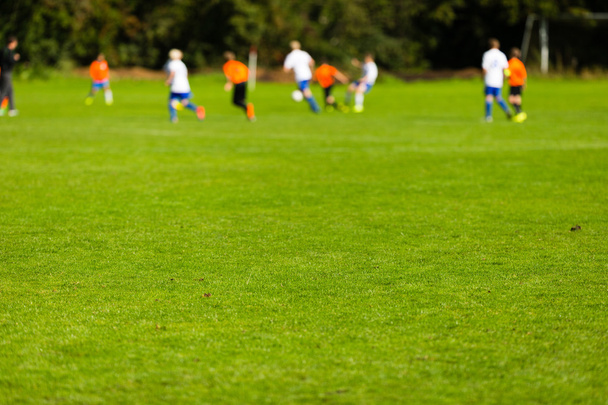 Young soccer players on soccer field - Fotoğraf, Görsel