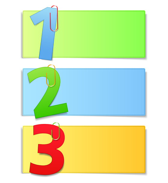 Paper cards with numbers - Vector, Image