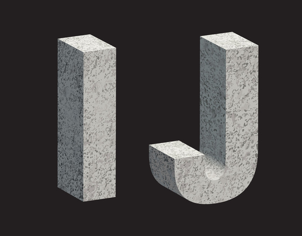 Set of concrete letters - Vektor, Bild