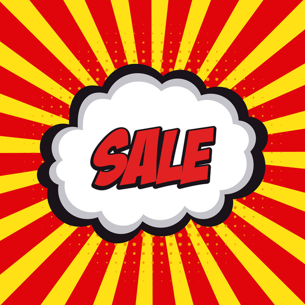 Sale comic expression - Vector, Image