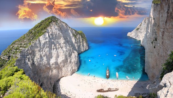 Дивовижні пляжі Navagio Закінтос, Греція - Фото, зображення