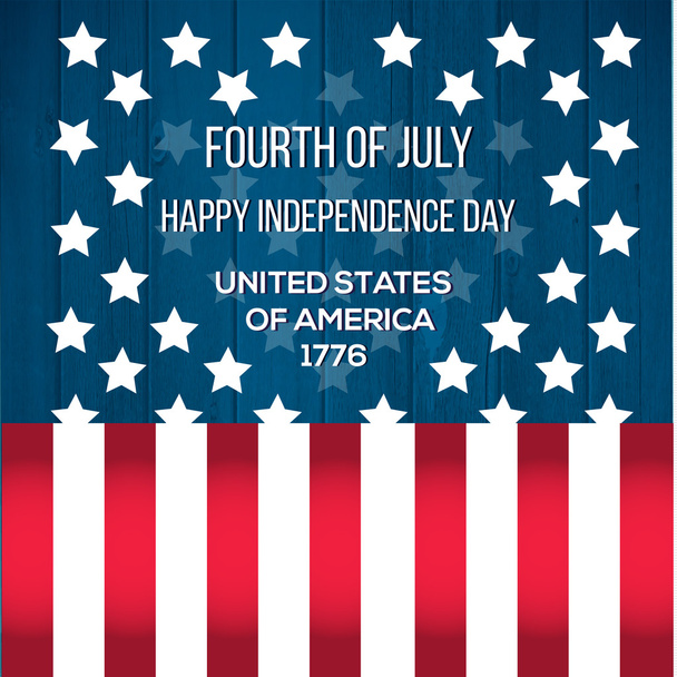 Hyvää itsenäisyyspäivää juliste, 4. heinäkuuta
. - Vektori, kuva