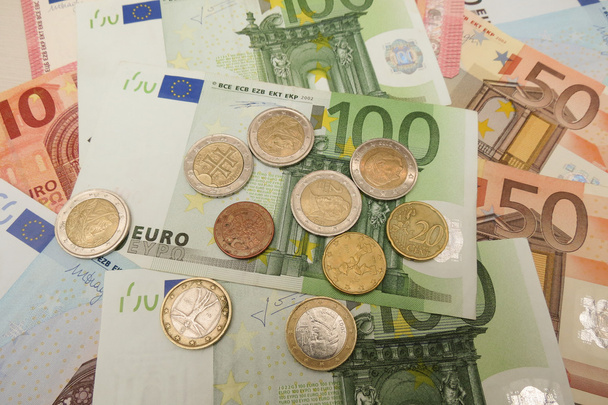 Euro (eur) bankovky a mince - právní řízení Evropské unie - Fotografie, Obrázek