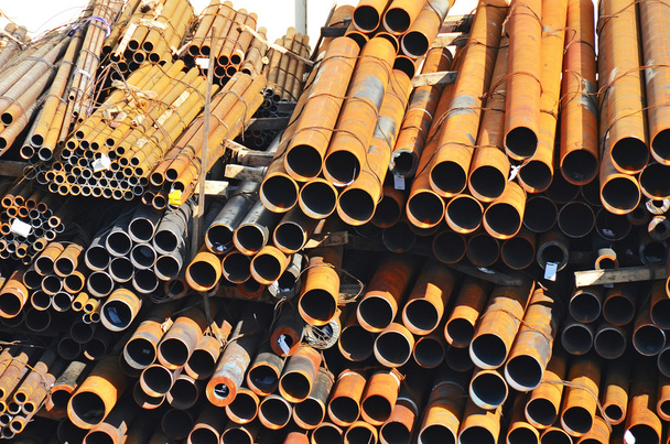 Stacked steel pipe - Photo, Image