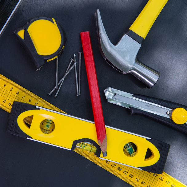 Carpenter's Tools on Table - Foto, imagen