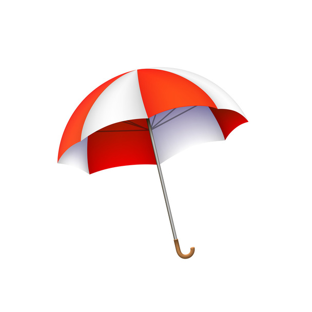 Beach umbrella sign, Object on a white background, Vector illustration - Vektor, kép