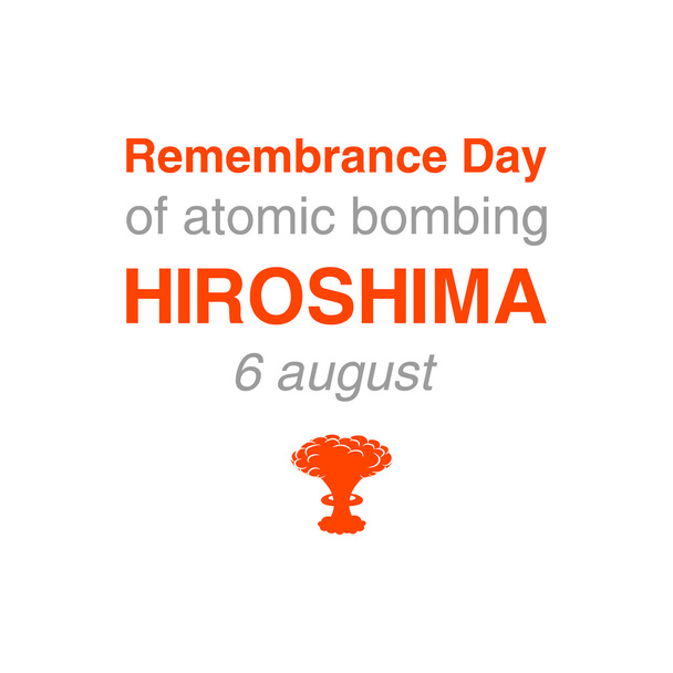 Atomik bombalama Hiroşima anma günü  - Vektör, Görsel
